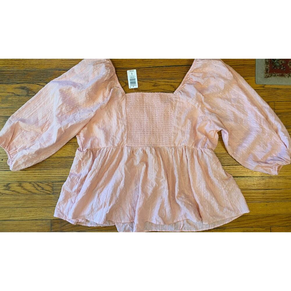 NWT Torrid Blouse Women’s Shirt Plus 4X $60 Peach - Picture 4 of 11
